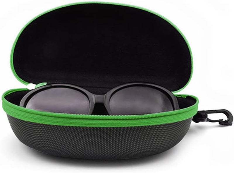 SteelFever 3pcs Zipper Hard Shell Sunglasses Case and Eyeglasses Case Portable Travel Glasses Case with Plastic Hook - Image 2
